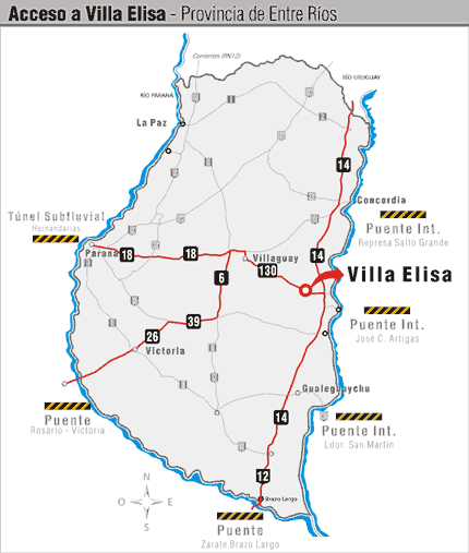 Mapa de Villa Elisa